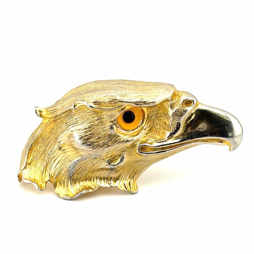 Christopher Ross Bald Eagle 1986 24k gold plated Belt Buckle